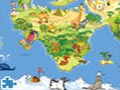 Lustige Weltkarte Puzzle